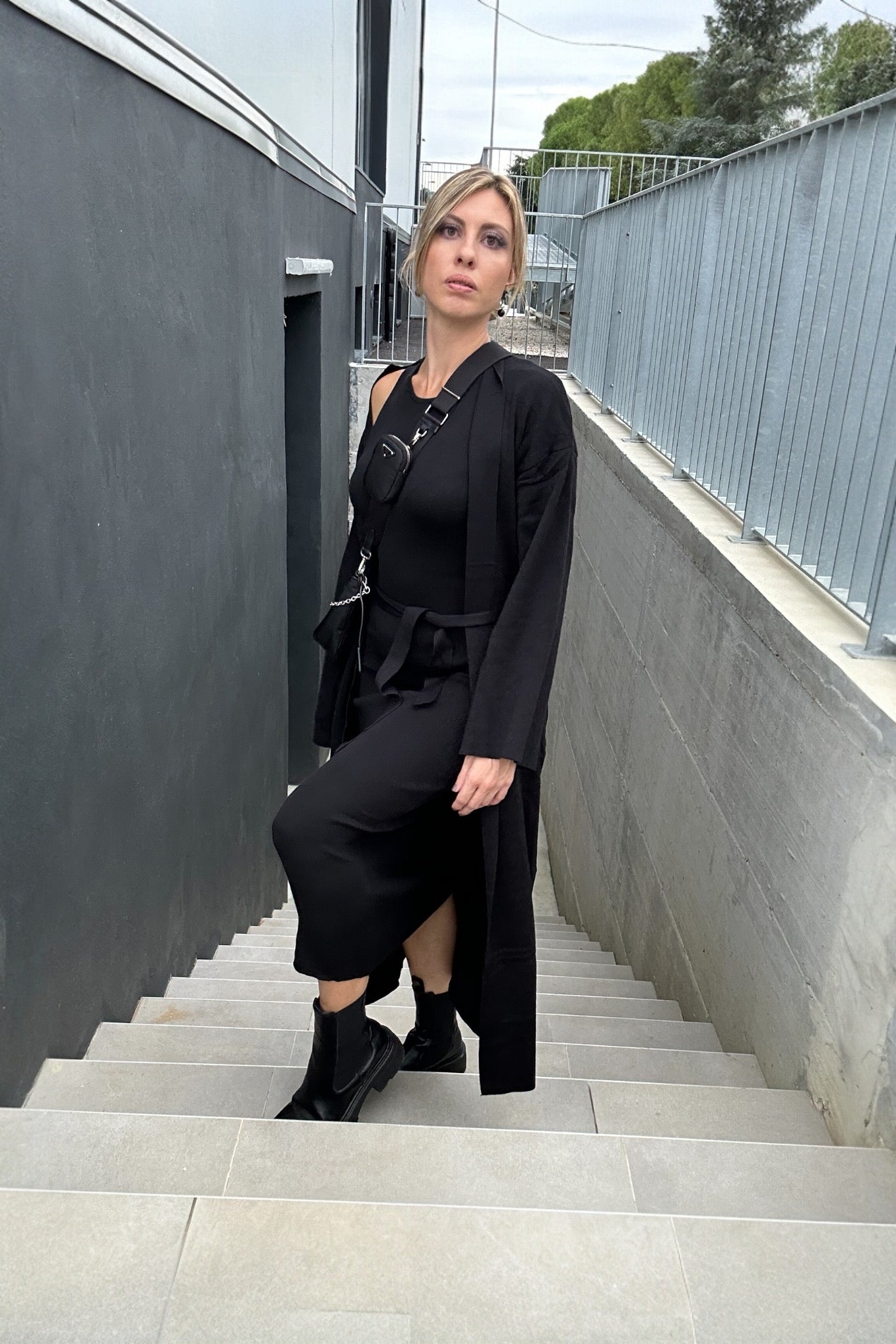 Cardigan lungo cioccolato