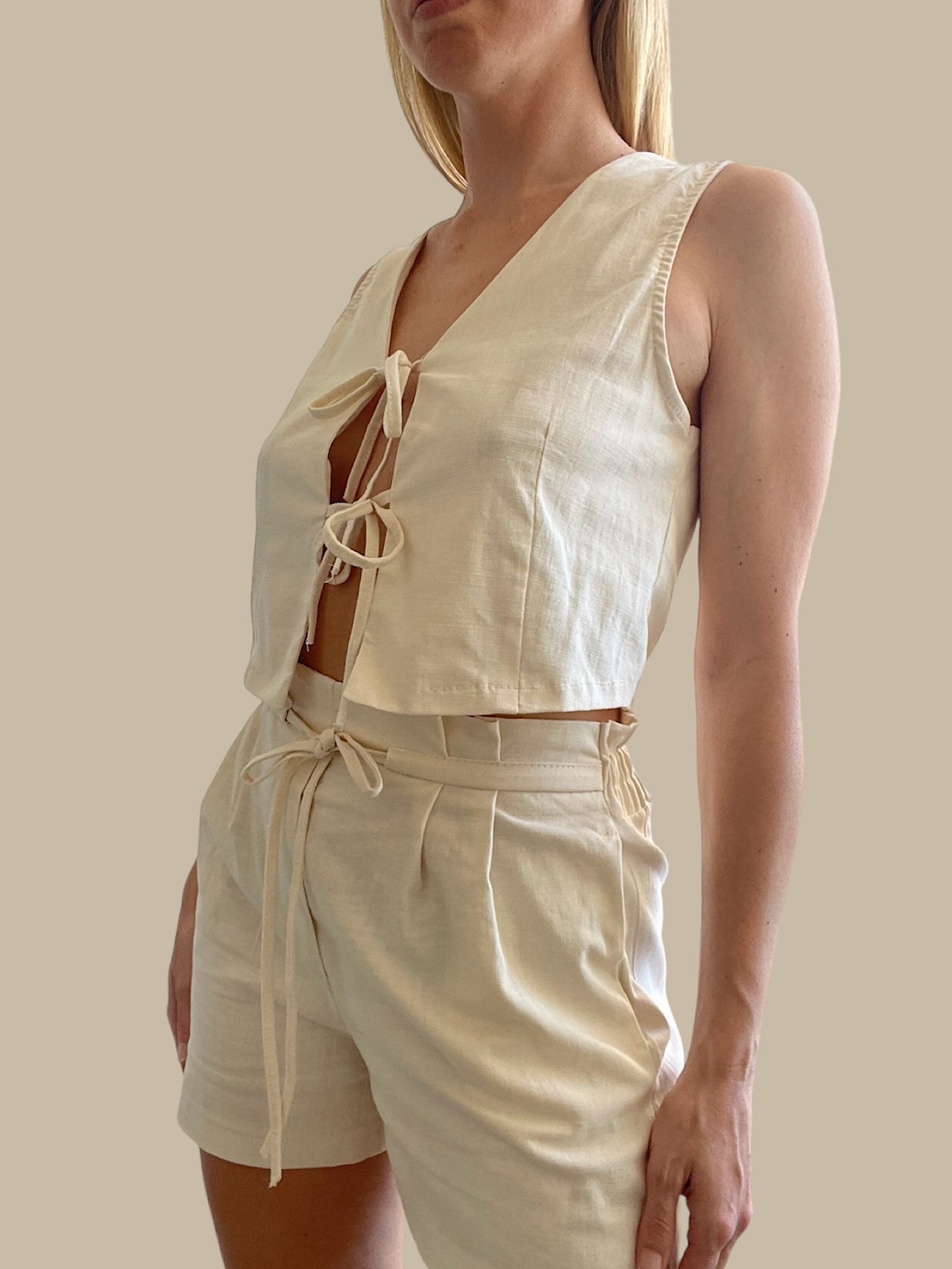Coordinato panna in cotone