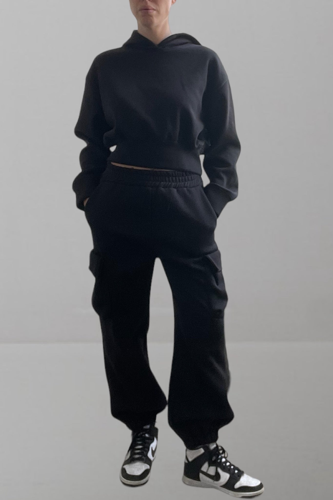 Jogger nero cargo