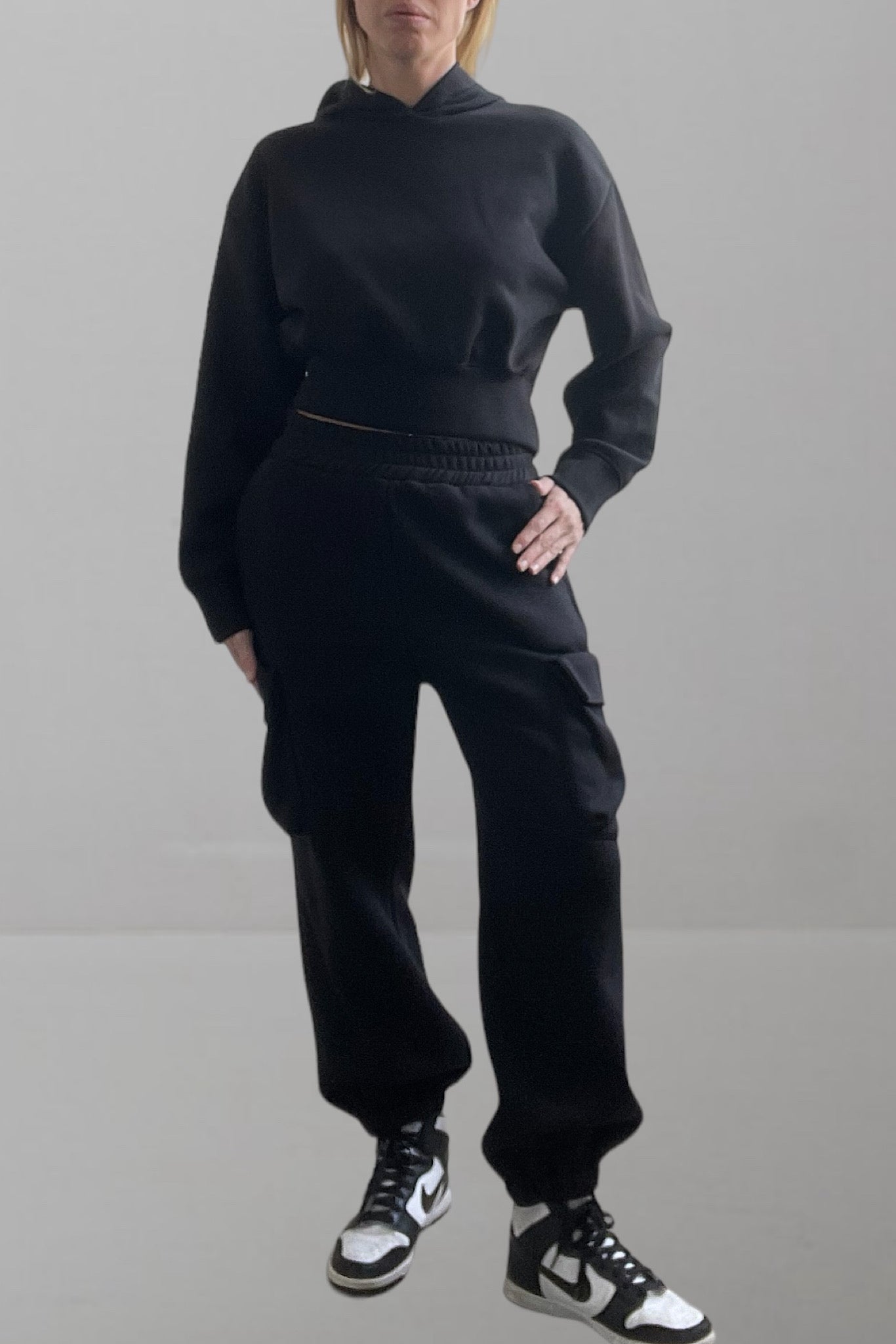 Jogger nero cargo