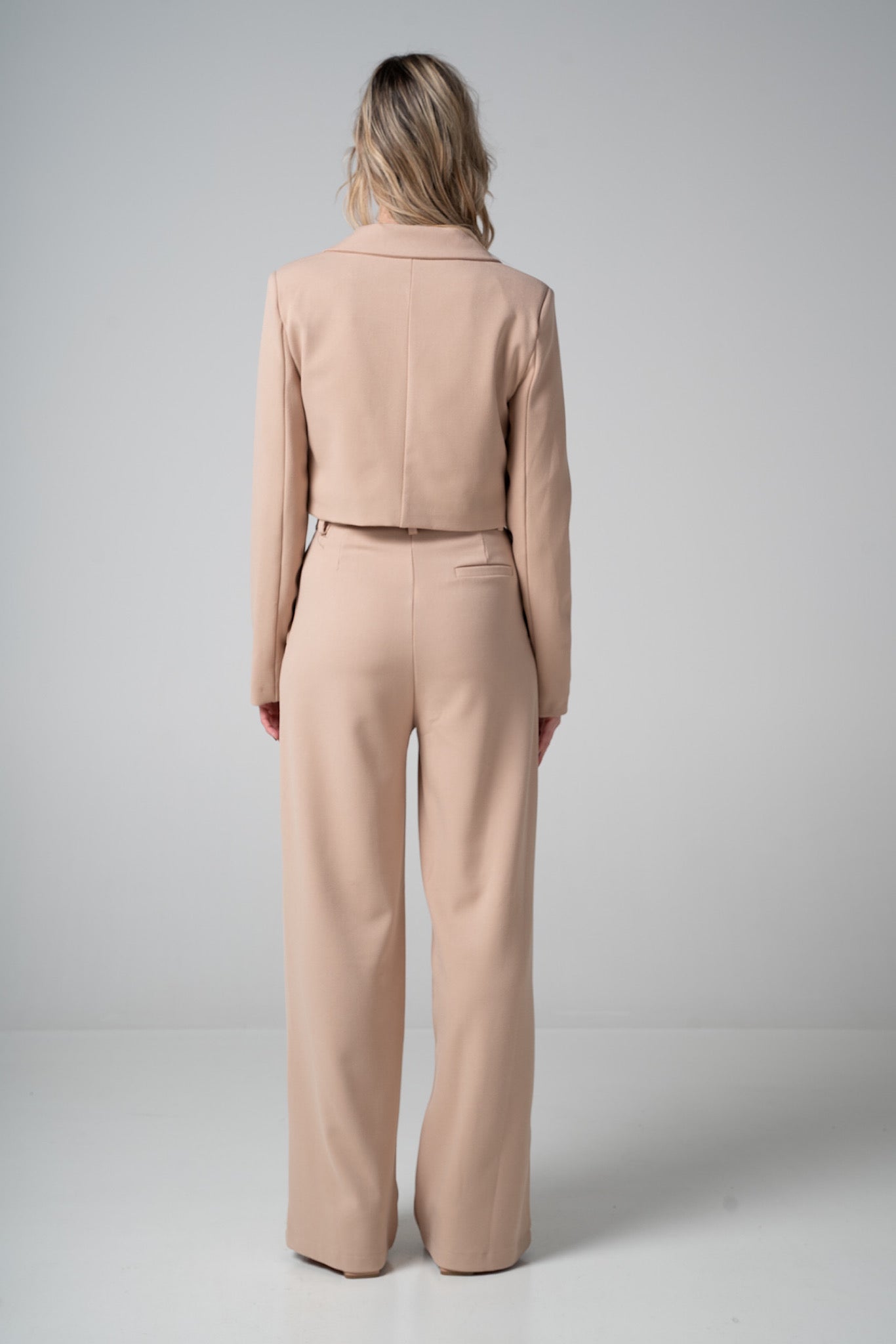 Pantalone wide leg Beige
