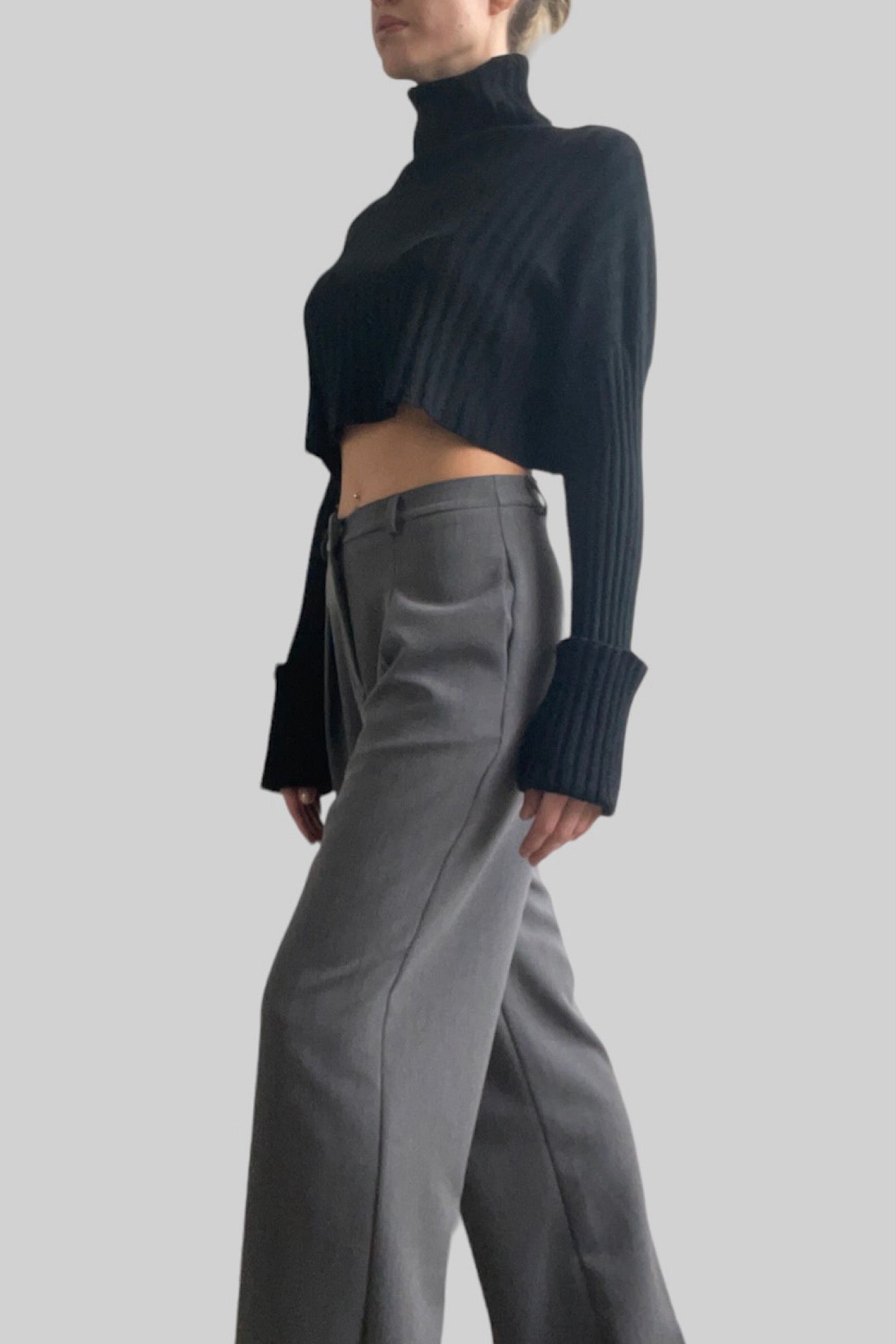 Pull crop a coste inglesi nero