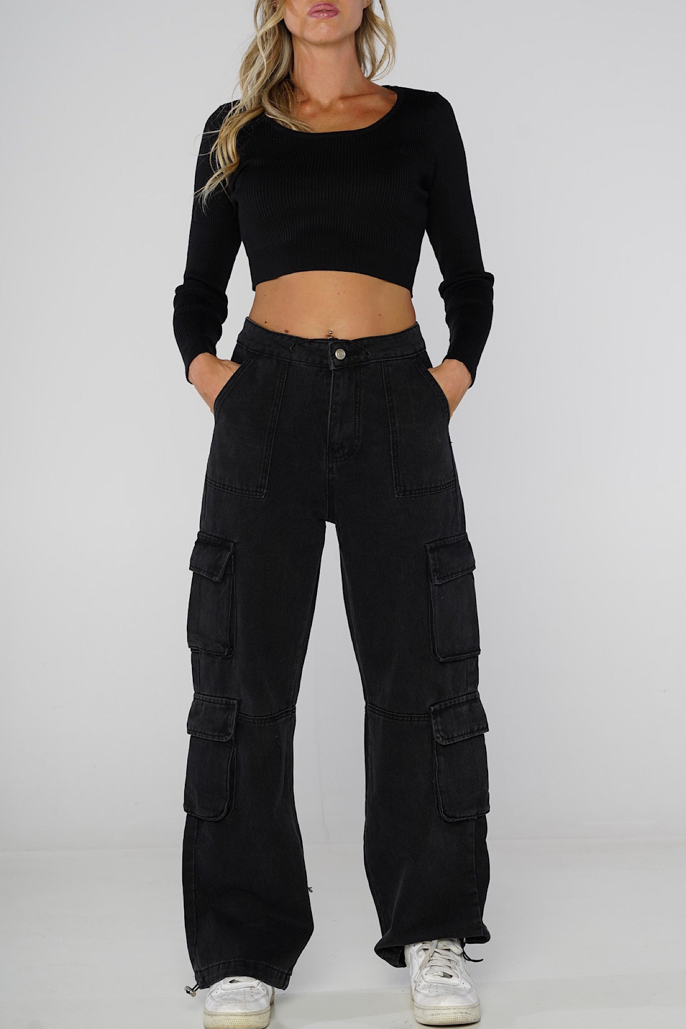 Jeans Cargo nero