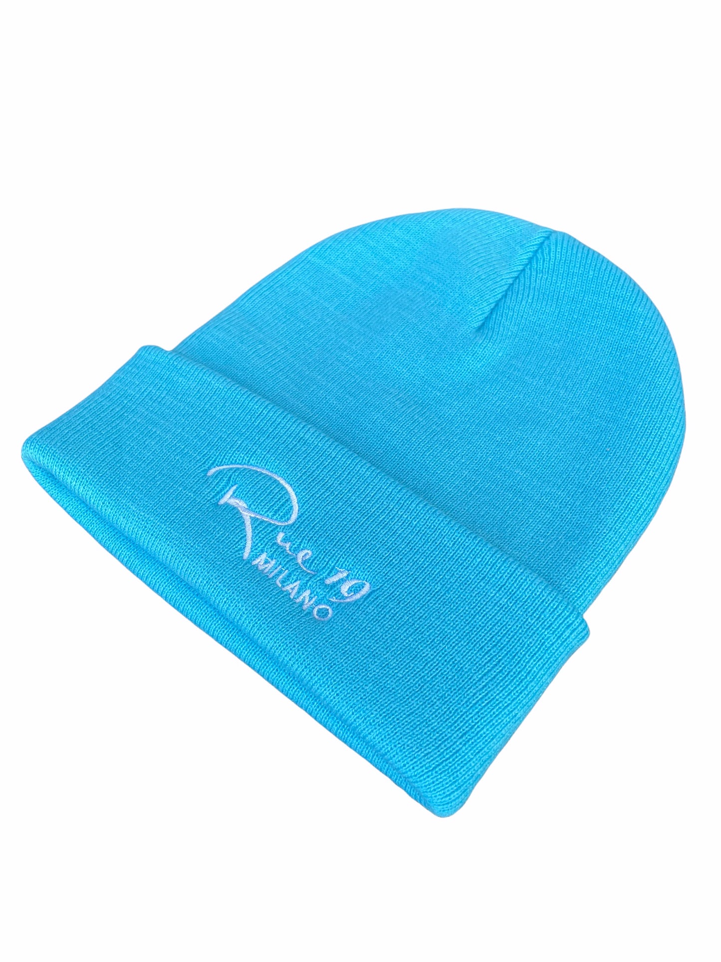 Cappello azzurro con ricamo Rue 19 Milano