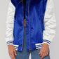 Giacca stile college blu royal con zip