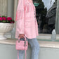 Giacca rosa con frange