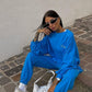 Pantalone Jogger azzurro con ricamo Rue 19 Milano