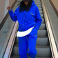 Felpa Blu Royal con ricamo Rue 19 Milano