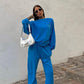 Pantalone Jogger azzurro con ricamo Rue 19 Milano
