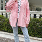 Giacca rosa con frange