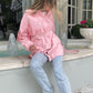 Giacca rosa con frange
