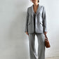 Cappotto blazer grigio in lana