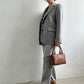 Cappotto blazer grigio in lana