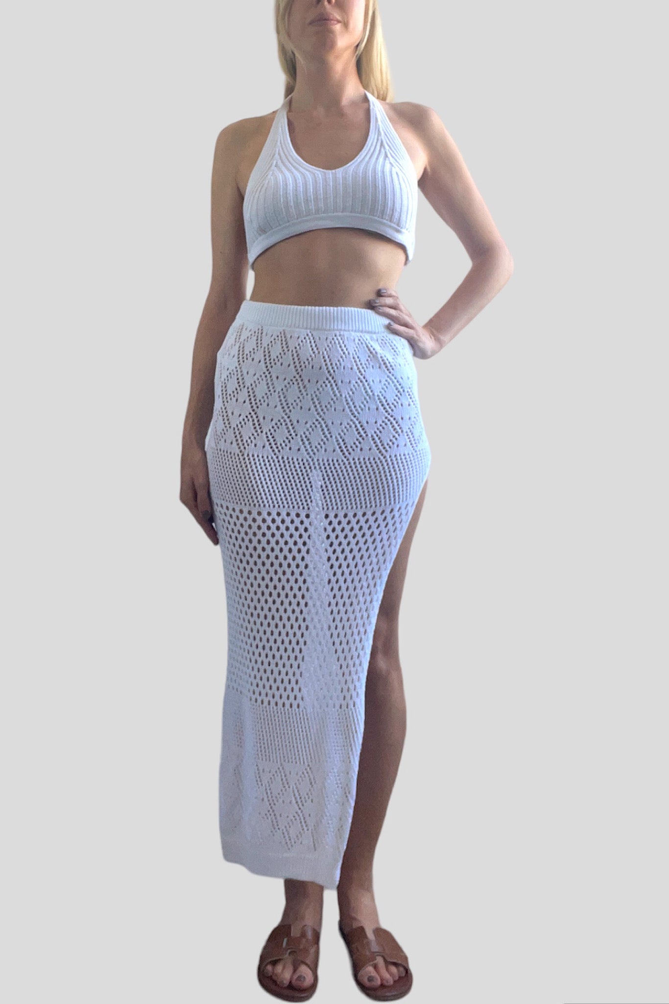 Completo bianco crochet