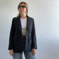 Cappotto blazer nero in lana