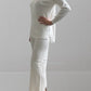 Completo bianco | Pull e pantalone a costine