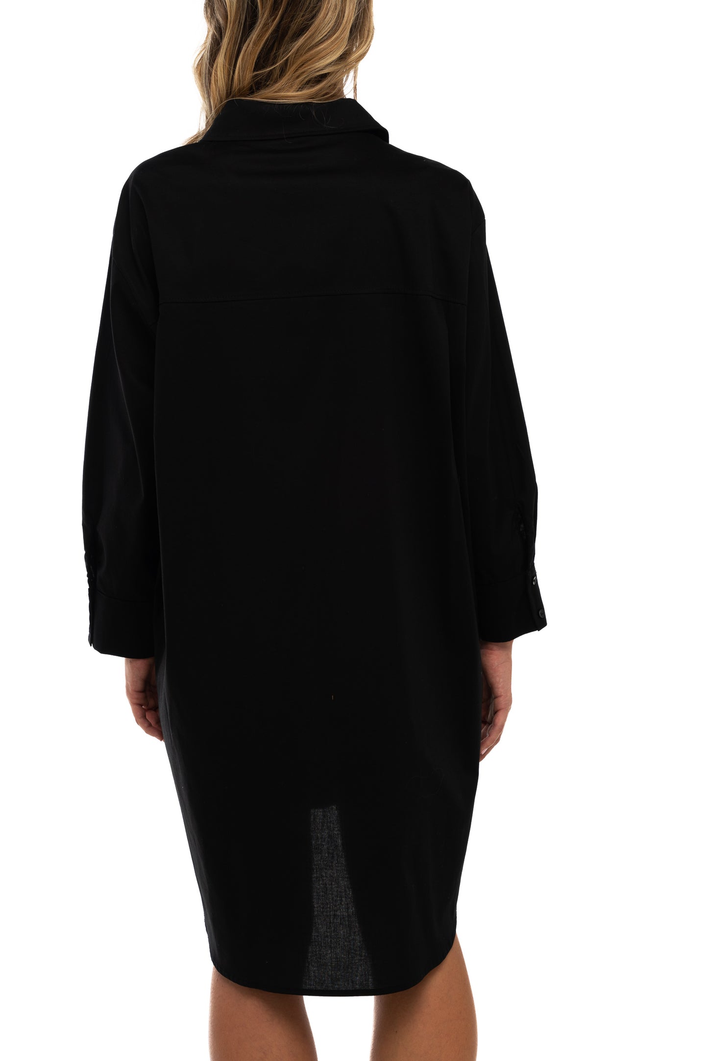 Camicia oversize nera in cotone