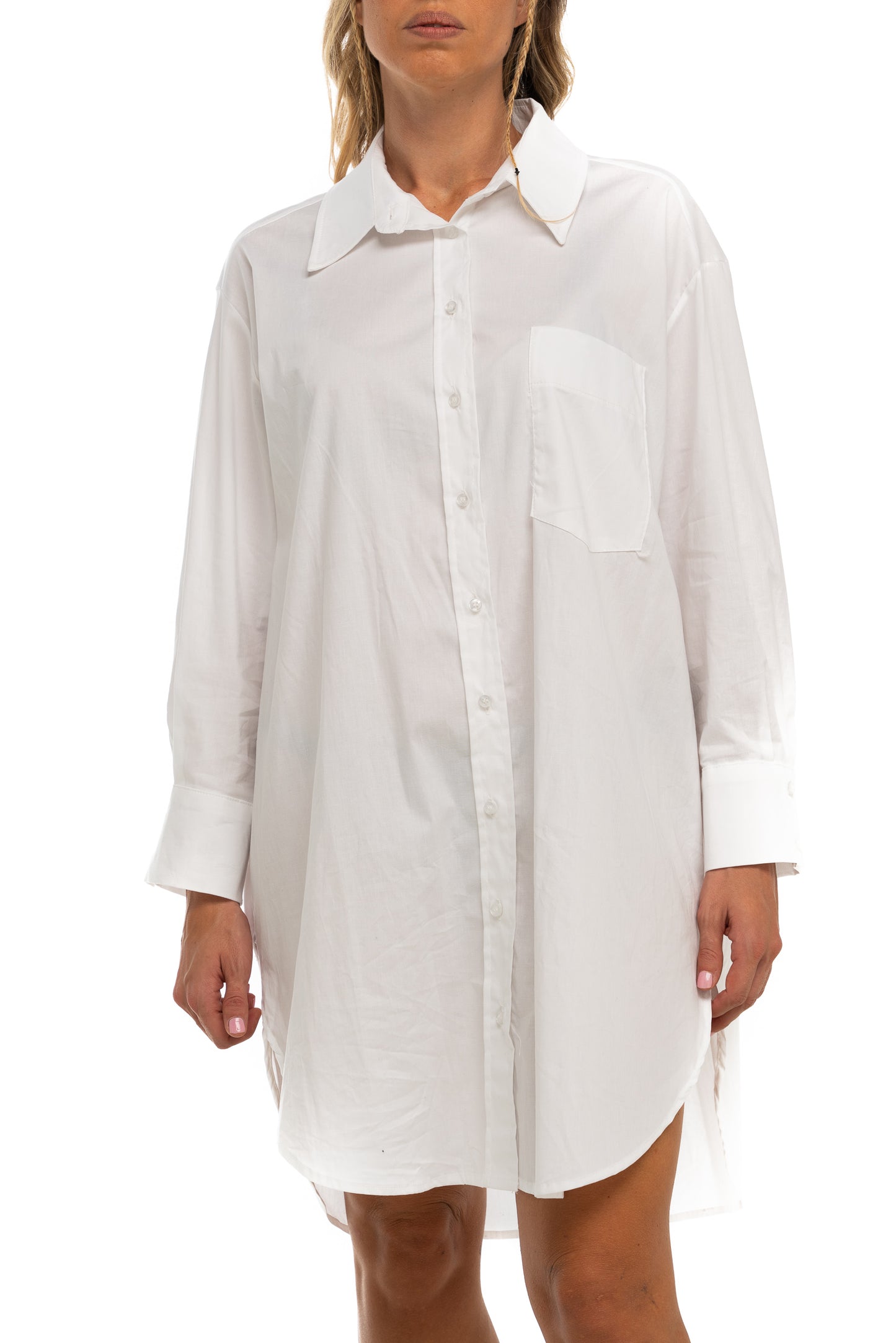 Camicia oversize bianca in cotone