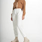Pantalone Jogger bianco con ricamo Rue 19 Milano