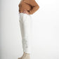 Pantalone Jogger bianco con ricamo Rue 19 Milano