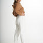 Pantalone Jogger bianco con ricamo Rue 19 Milano