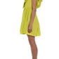 Abito in cotone color lime