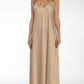 Abito satinato beige