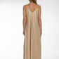 Abito satinato beige