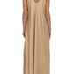 Abito satinato beige