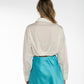 Camicia crop bianca in cotone