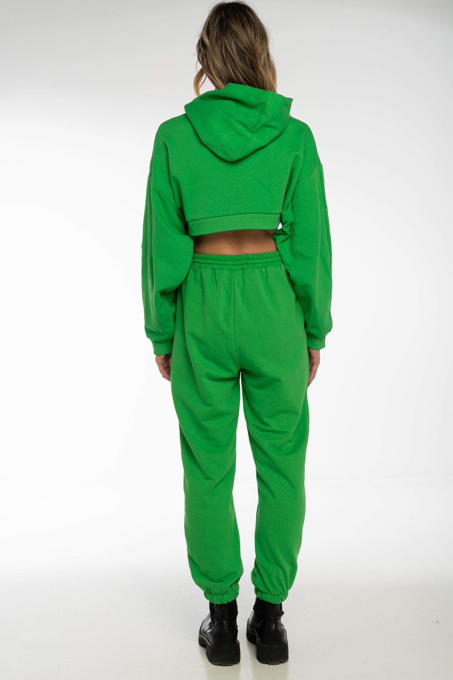 Pantalone Jogger verde con ricamo Rue 19 Milano