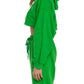Felpa crop verde con cappuccio e ricamo Rue 19 Milano