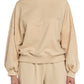 Felpa beige con maniche a palloncino e ricamo Rue 19 Milano