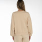 Felpa beige con maniche a palloncino e ricamo Rue 19 Milano