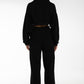 Pantalone jogger nero con fondo ampio
