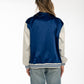Giacca stile college blu royal con zip