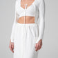 Twin set bianco a costine