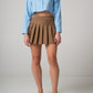 Camicia cropped celeste in cotone