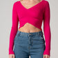 Maglia Crop fucsia