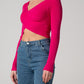 Maglia Crop fucsia