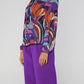 Blusa con stampa geometrica