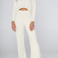 Pantalone cozy panna a costine