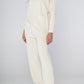 Pantalone cozy panna a costine