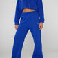 Pantalone jogger blu royal con fondo ampio