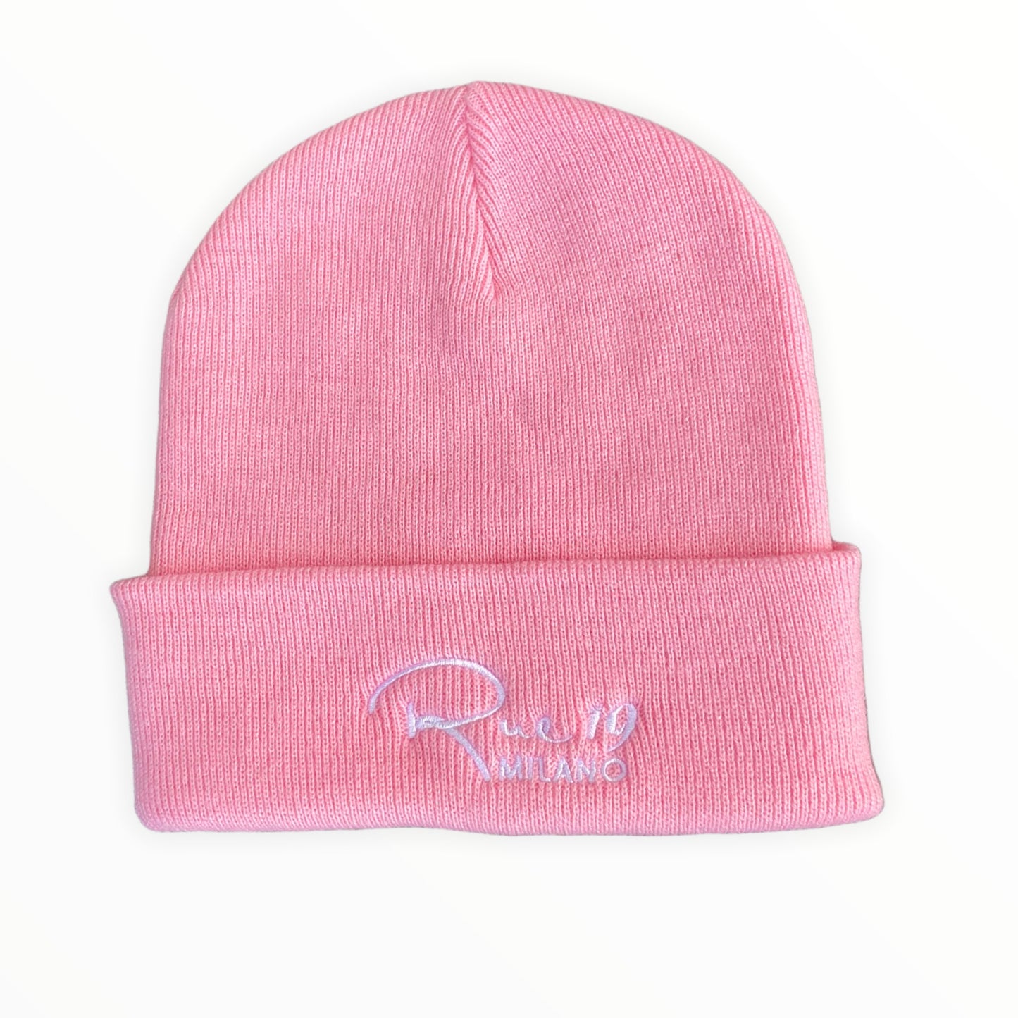 Cappello rosa chiaro con ricamo Rue 19 Milano