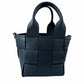 Borsa in vera pelle con intreccio